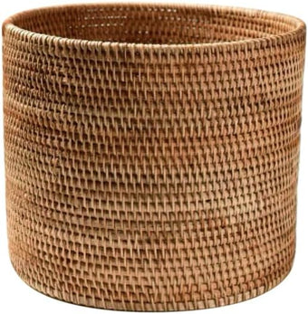 Baskets Wicker Woven Storage Rattan Round Can Trash Fruit Seagrass Empty Bread Large Laundry Planter Blankets (20X20CM)