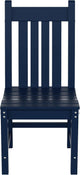 WestinTrends Malibu HDPE Outdoor Armless Patio Dining Chair Navy Blue