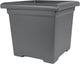 The HC Companies Accent Square Plant Pot w/Drainage - Classic Planters for Outdoor Plants & Indoor Plants - Lightweight & UV-Resistant Square Planter Box (15.5”, Warm Gray, Pack of 1)