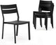 Pellebant Aluminum Stackable Patio Dining Chairs Set of 6, Black Outdoor Dining Chair with Armless, All Weather for Patio, Lawn, Garden