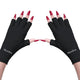 MelodySusie UV Gloves for Gel Nail Lamp, Professional UPF50+ UV Protection Gloves for Manicures, Art Skin Care Fingerless Glove for Women Men Protect Hands from Sun and Nail Dryer Harm (Black)