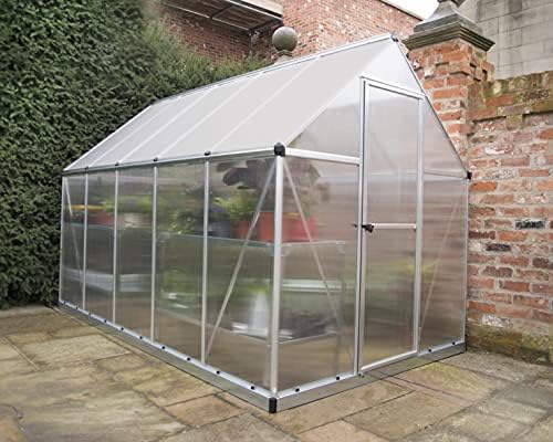 Palram - Canopia Mythos 6' x 10' Polycarbonate Aluminum Greenhouse, Silver