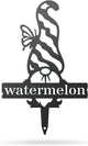 RealSteel Brand, Gnome Plant Markers for Outdoors, Garden Labels Metal Stake, Plant Tags, Garden Sign for Vegetables, Outdoor Decorations, Yard and Gardening Gift - Watermelon