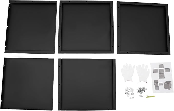 Large Metal Planter, 16/20/24/26/32inch Square Planters Box, Indoor/Outdoor Durable All-Weather Use, Cube Steel Flower Pots for Patio Garden Front Porch, Décor for Tall Plants (Black, 20*20*20inch)