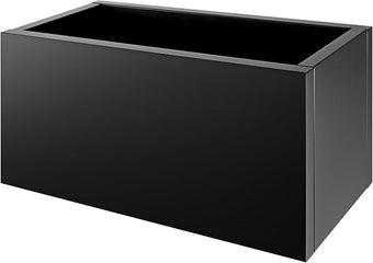 Meyoppm Metal Planter Box 32"x16"x16", Rectangular Steel Planter Box Frost Proof Rust Resistant Indoor&Outdoor, Heavy Duty Steel Planter for Commercial and Residential Use