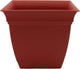 The HC Companies Eclipse Square Plastic Planter w/ Attached Saucer - Outdoor & Indoor Plant Pot with Drainage Holes - Lightweight, UV-Resistant Plastic Pots For Plants (12" Clay, Pack of 1)