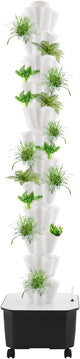 Hydroponics Growing System, 12 Layers 60 Plant Sites Indoor Hydroponic Tower with Water Pump, Vertical Garden Planter with Wheels, Hydroponic Germination Kit for Gardening Lover