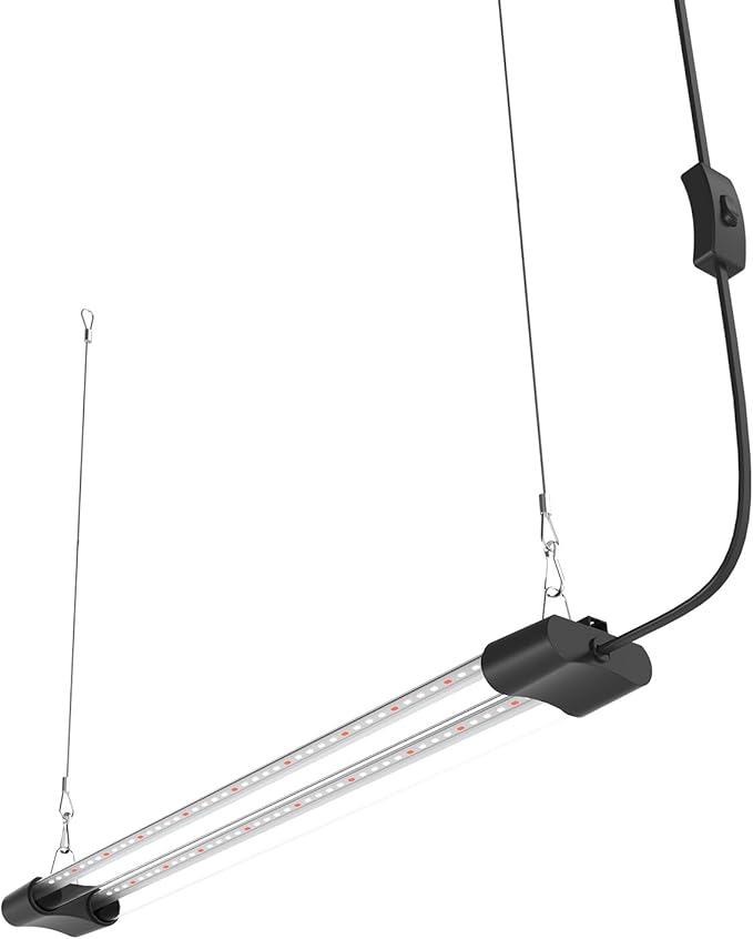 APICDOM LED Grow Light Full Spectrum Light Linkable 5000K Daylight + 660nm Red Indoor Plant Lighting Fixture (2 FT)