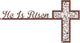 RealSteel He Is Risen Easter Door Corner Decoration – Christian Easter Home Décor (RUST-7x13)