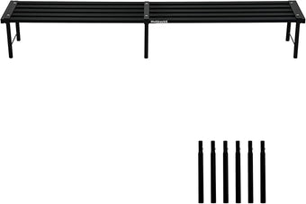 MultirackX Metal Plant Stand, Rust-proof Aluminum Flower Pot Stand, Heavy Duty Planter Display Shelving for Patio Balcony Garden Living Room Decorative (Black, 47.2 Inch)