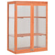 Loibinfen Wooden Portable Greenhouse with 2 Shelves and 2 Doors, Garden Mini Greenhouse Cabinet for Outdoor Indoor Use 29.5"x18.5"x42.9"