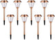 Voona Solar Lights Outdoor - 8 Pack Copper Garden Walkway Lights Solar Powered Waterproof for Garden, Lawn, Yard, Pathway
