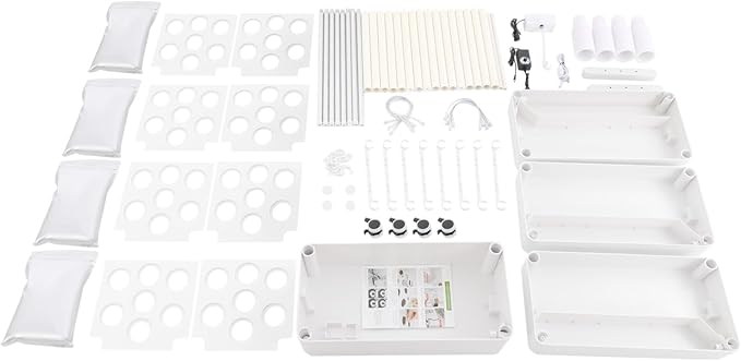 Hydroponics Growing System, 56 Pods Vertical Hydroponic Growing Tower with LED Grow Light, 32L Indoor Gardening System for Herb Vegetable Fruit