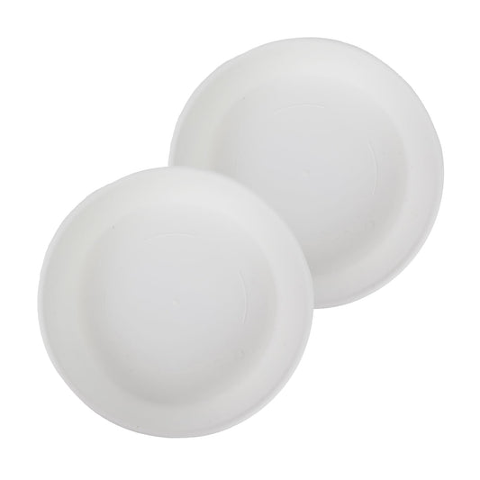 The HC Companies Classic Round Planter Pot, 21 Inch, White, 2-Pack