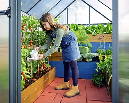 Palram - Canopia Mythos 6' x 8' Polycarbonate Aluminum Greenhouse, Gray