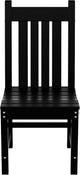 WestinTrends Malibu HDPE Outdoor Armless Patio Dining Chair Black