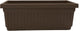 The HC Companies Venetian Window Planter Box w/Drain Plug - Long Planter Box for Windowsills, Balconies & More - Plastic Large Rectangular Planters for Herbs & Flowers (30" Chocolate, Pack of 1)
