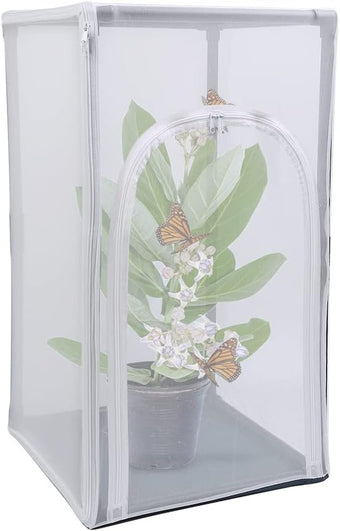 30" Large Monarch Butterfly Habitat Cage, Outdoor Insect Mesh Cage Terrarium (Diameter 19mm Pipe)