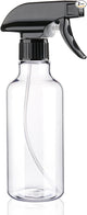 Spray Bottles Plastic Spray Bottle for Hair Mist/Stream Heavy Duty Empty Spray Bottles for Cleaning Solutions, Plants, Cooking (12oz-BlackClear)