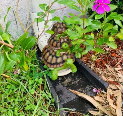 APX Turtle Gutter Downspout Extensions, Decorative Splash Block Statue
