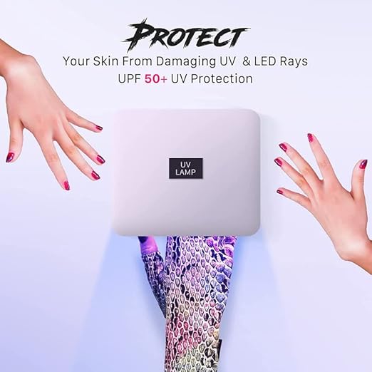 ManiGlovz - The ORIGINAL UPF 50+ UV Light Protective Nail Gloves | Gel Manicure and Anti UV Fingerless Gloves for Women | Can be Used as Sun Protection Gloves for Driving | Vitamin Sea