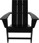 WestinTrends Ashore Modern Outdoor Folding Adirondack Chair, Black