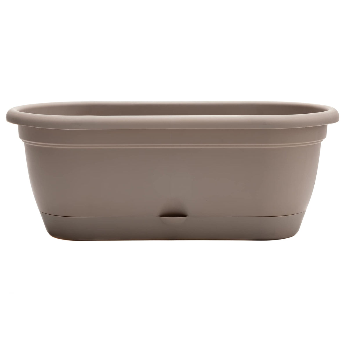 Bloem: Lucca Self Watering Window Box Planter: 18" - Charcoal Gray - Durable Long Lasting Plastic Pot, Indoor Outdoor Use, Gardening, 2.5 Gal Capacity