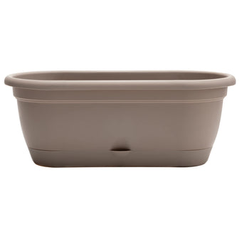 Bloem: Lucca Self Watering Window Box Planter: 18" - Charcoal Gray - Durable Long Lasting Plastic Pot, Indoor Outdoor Use, Gardening, 2.5 Gal Capacity
