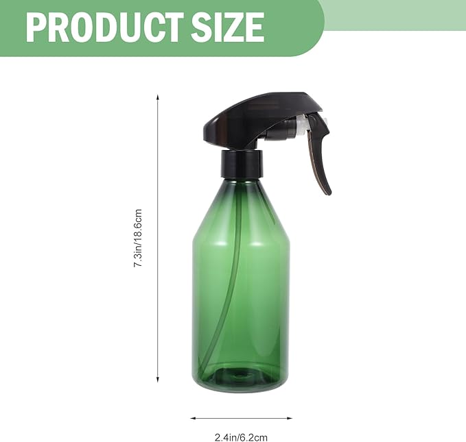 2PCS Thickened Plant Spraying Bottles for Indoor Flower Watering Leakproof Transparent Mist Sprayers for Gardening Hair Styling Skin Care and Cleaning Use