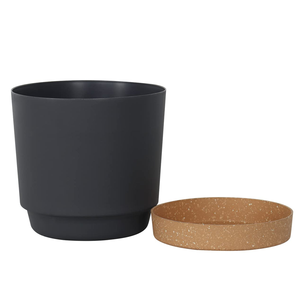 Plant Pots for Indoor Plants, 2 Pack 12 Inch Pots for Plants (12” Black)
