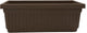 The HC Companies Venetian Window Planter Box w/Drain Plug - Long Planter Box for Windowsills, Balconies & More - Plastic Rectangular Outdoor Planters for Herbs & Flowers (18" Chocolate, Pack of 1)