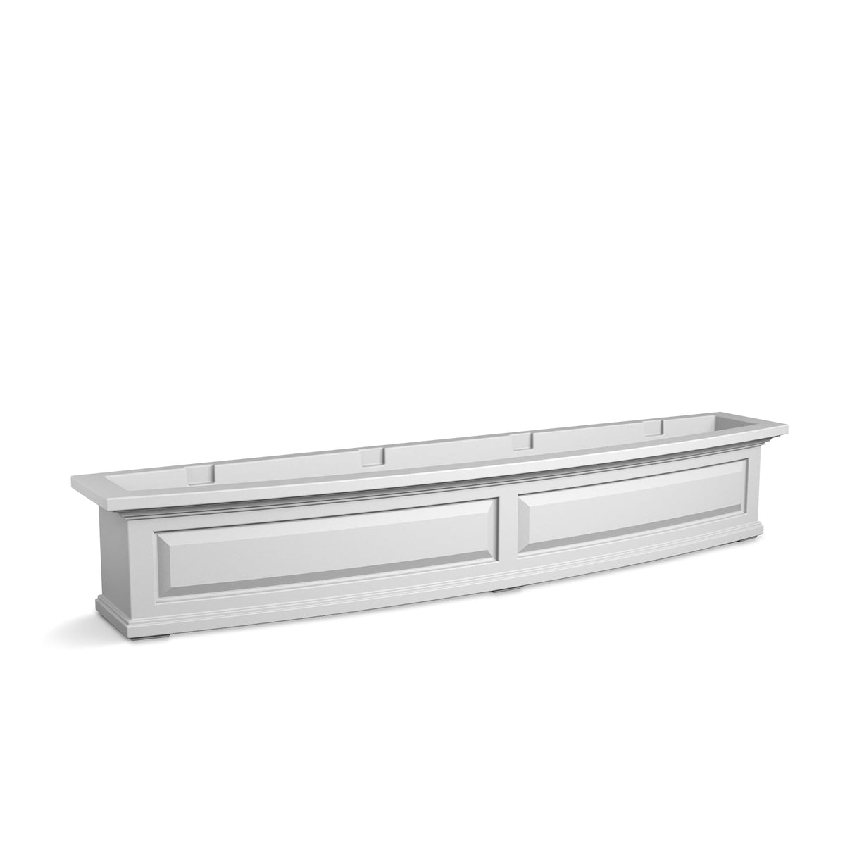 Mayne Newhaven 60in Self-Watering Rectangular Window Box Planter, White