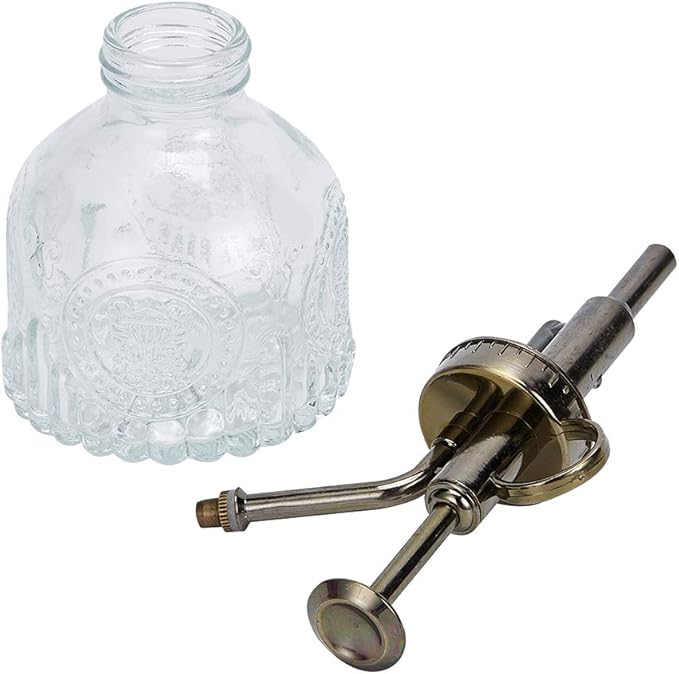 Glass Plant Mister Spray Bottle, 6.5" Tall Vintage Plant Spritzer Watering Can, Succulent Watering Bottle with Top Pump, Small Plant Sprayer Mister for Indoor Outdoor Houseplant - Clear
