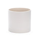 D'vine Dev 8 Inch Plastic Planter Pots for Plant Pot with Drainage Hole and Seamless Saucers, Oatmeal, 74-X-H-1