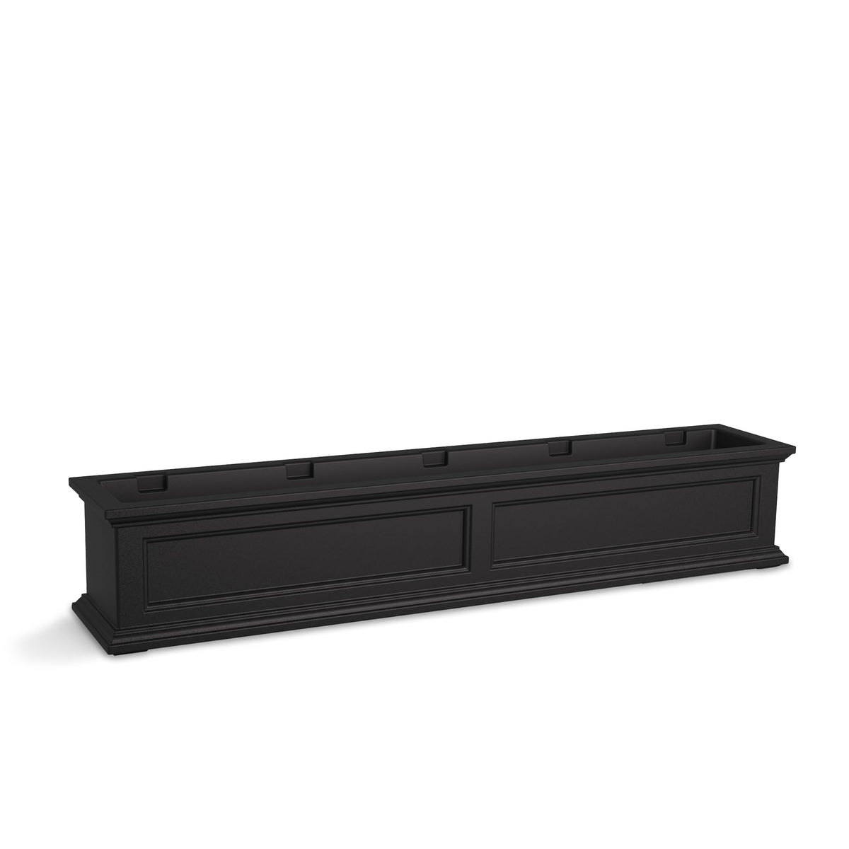Mayne Fairview 60in Self-Watering Rectangular Window Box Planter, Black
