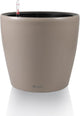Dexceder 9x8 Inches Self Watering Planter Indoor Outdoor, Inner Pot Design, Thickened Table Flower Plant Pot with Water Level Indicator (Taupe Matte)