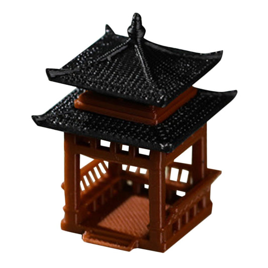 HANABASS Mini Pagoda Statue Fairy Accessories Garden Miniature Hexagon Pavilion Figurine for Flower Vase Micro Landscape Asian Zen Garden Aquarium Dollhouse Decoration
