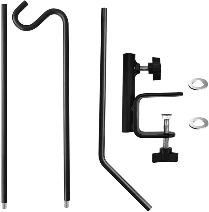 MIXXIDEA Heavy Duty Extensible Deck Hook - Adjustable for Hanging Bird Feeders, Plants, Wind Chimes, Lanterns