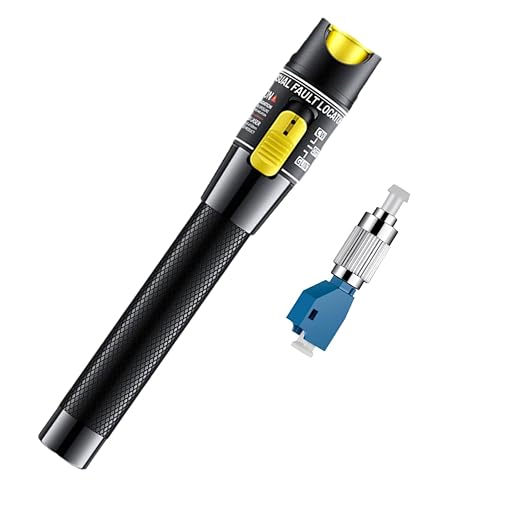 Visual Fault Locator,100-120KM Fiber Optic Cable Tester Meter, VFL Red Light Pen Light Source Testers(Black)