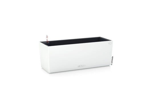 Lechuza BALCONERA Color 50 White, Self-Watering Window Box (Railing Planter), H7.5 L19.7 W7.5 in