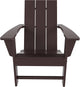 WestinTrends Ashore Modern Outdoor Folding Adirondack Chair, Dark Brown