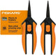 Fiskars Pruning Snips - 6" Garden Shears with Comfort Grip and Spring Action - Sharp and Precise Non-Stick Steel Blades - Quality Pruning Shears for Plants in Grow Tents and Hydroponics - 2 Pack