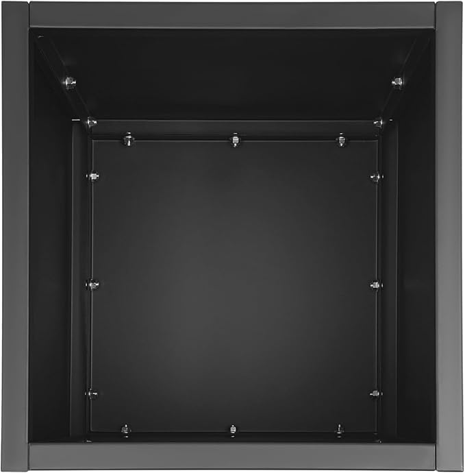 Steel Planter Box Metal Square Indoor Outdoor Planter Box for Outdoor Plants Large Planters Cube Heavy Duty Flower Pot Commercial Residential for Home Garden Deck Porch Patio (Black, 17 x 17 x 18 in)