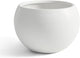 FloraFairy Fiberstone Sphere Planter, 15.8" Dia Round Flower Pot with Drainage Hole and Removable Plug, Plant Pot for Indoor Outdoor Use, 11.8" Opening-10.9" H Medium, White