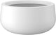 Kante 19.6" Dia Round Concrete Planter, Outdoor Indoor Garden Plant Pots with Drainage Hole and Rubber Plug, Modern Curvaceous Design, Pure White