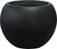13.5 H x 17" Dia (12" Pot Opening) Round Fiberstone Planter with Drainage Hole, Black, Indoor/Outdoor Large Plant Pot for Home Patio Garden, Ideal for Large Plants