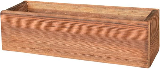Rustic Wooden Flower Planter Box 11.81 Inch Anti-Rotten Cedar Wood Window Box for Gardening Balcony Patio Outdoor Use