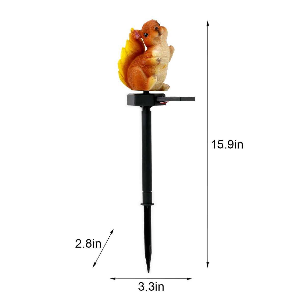 Squirrel Garden Decor Solar Lights Outdoor Decorations Pathway Stakes