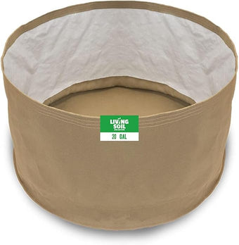 Sustainable Village Grassroots Fabric Pot 5 Pack | Grow Bag for Plants Indoors | Living Soil Planter Pots for Outdoor Plants (20 Gallon)