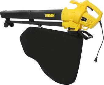Powerful Electric Leaf Blower Vacuum 2-in-1, Corded High-Performance Yard Blower with Blowing & Vacuum Modes, Lightweight Design for Fast Lawn, Patio, Driveway and Garage Cleaning